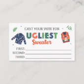 Ugg Christmas Sweater Party Vote Card Begleitkarte (Vorderseite)