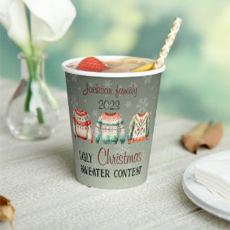 Ugg Christmas Sweater Personalisiert Paper Cups Pappbecher