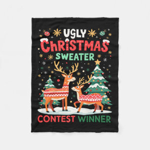 Ugg Christmas Sweater Rentier Contest Gewinner Hol Fleecedecke