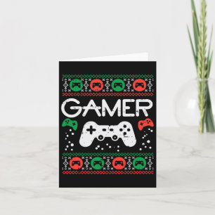 Ugg Christmas Sweater Retro Video Game Xmas Boys Karte
