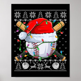 Ugg Christmas Sweater S Men Boys Kids Baseball Pl Poster