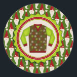 Ugg Christmas Sweater Stickers<br><div class="desc">Die bezaubernden Aufkleber eignen sich hervorragend,  um die Umschlaghülle auf Ihrer Ugly Christmas Sweater Party Einladung zu versiegeln. Als Party-Pick-Oberteil oder andere lustige Gastgeschenk-Ideen. Die Gäste werden diese niedlichen Aufkleber Liebe,  die helfen hässliche Weihnachtsschwitzer zu feiern!</div>