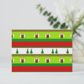 Ugg Christmas Sweater Stimmzettel Einladung (Stehend Vorderseite)