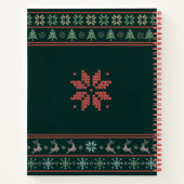 Ugg Christmas Sweater Strick Grüne Rezept Kochbuch Notizblock (Rückseite)