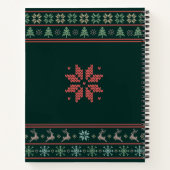 Ugg Christmas Sweater Strick Grüne Rezept Kochbuch Notizblock (Rückseite)