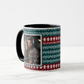 Ugg Christmas Sweater Strick Pattern Personalisier Tasse (Vorderseite Links)