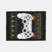 Ugg Christmas Sweater Video Game Controller Xmas Fleecedecke (Vorderseite (Horizontal))