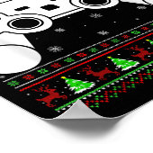 Ugg Christmas Sweater Video Game Controller Xmas Poster (Ecke)