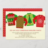 Ugg Christmas Sweaters Holiday Party Einladung (Vorne/Hinten)