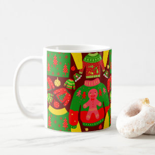 Ugg Christmas Sweaters Pattern Festive Cool Funny Kaffeetasse