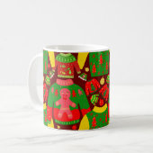 Ugg Christmas Sweaters Pattern Festive Cool Funny Kaffeetasse (Vorderseite Links)