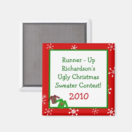 Ugg Christmas Sweaters Small Sweaters Magnete Magnet (Vorderseite/Rückseite)