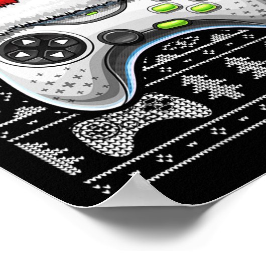 Ugg Christmas Video Game Controller Weihnachtsgam Poster (Ecke)