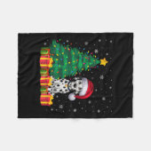 Ugg Dalmatiner Weihnachtsmannmütze WeihnachtsLICHT Fleecedecke (Vorderseite (Horizontal))