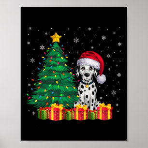 Ugg Dalmatiner Weihnachtsmannmütze WeihnachtsLICHT Poster