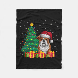 Ugg English Bulldog Weihnachtsmannmütze Christmas Fleecedecke