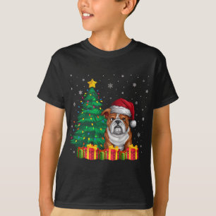 Ugg English Bulldog Weihnachtsmannmütze Christmas  T-Shirt