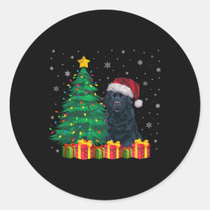 Ugg Neufundland Weihnachtsmannmütze Christmas Ligh Runder Aufkleber