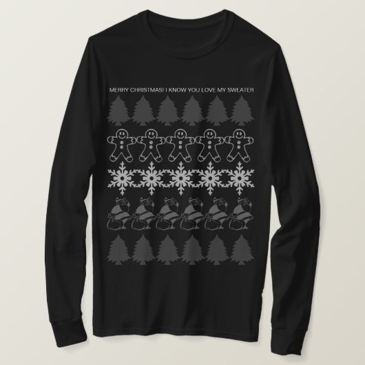 Ugg Sweater Christmas Party Funny Custom Text T-Shirt (Design vorne)