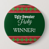 Ugg Sweater Christmas Party Gewinner Button (Vorderseite)