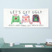 Ugg Sweater Christmas Party Willkommensbanner Banner (Messe)