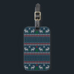 Ugg Sweater Christmas Strick Look Pattern Gepäckanhänger<br><div class="desc">Ugly Sweater Weihnachts-Imitate Strick Muster Luggage-Tag für Ihre Reisen während der Weihnachtszeit.</div>