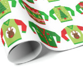 Ugg Sweater Christmas Wrapping Paper Geschenkpapier (Rolleneckpunkt)