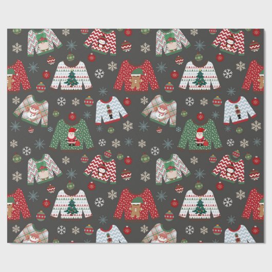 Ugg Sweater Christmas Wrapping Paper Geschenkpapier (Flach)
