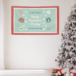Ugg Sweater Party Retro Holiday Banner