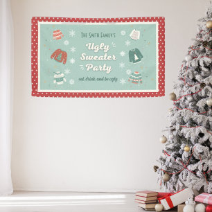 Ugg Sweater Party Retro Holiday Banner