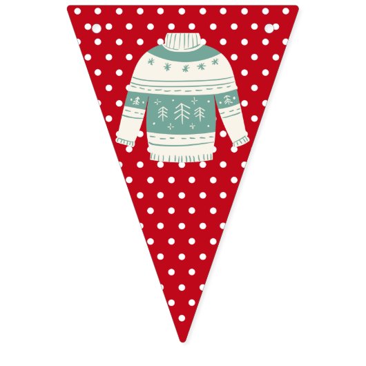 Ugg Sweater Party Rot und Grün Banner (Zweite Fahne)