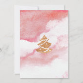 Ugg Sweater Weihnachten Funny Rustic Red Watercolo Einladung (Rückseite)