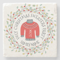 Ugg Sweater Weihnachts-Party Text & Winterkränze