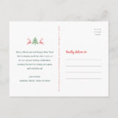 Ugg Sweater Weihnachtsfeier Hunter Green Einladungspostkarte (Rückseite)