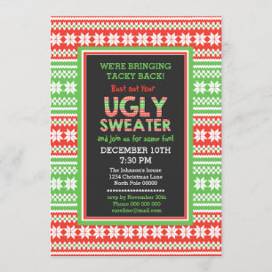 Ugg Sweater Word Weihnachten Party Einladung