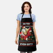 Ugg Weihnachts Sweater Cool Santa 6 Pack Muscle Wo Schürze (Getragen)