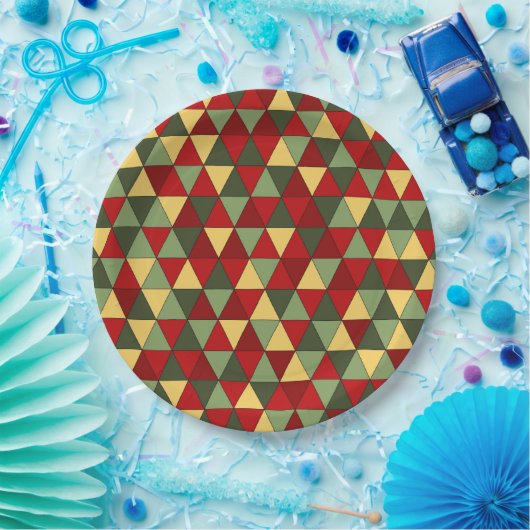 Ugg Weihnachts-Sweater Thema Dreiecke Papier Platt Pappteller (Party)