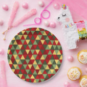 Ugg Weihnachts-Sweater Thema Dreiecke Papier Platt Pappteller (Party)