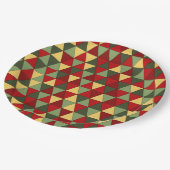 Ugg Weihnachts-Sweater Thema Dreiecke Papier Platt Pappteller (Schrägansicht)