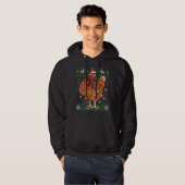 Ugg Weihnachtshähnchen Weihnachtsmannmütze Lights  Hoodie (Vorne ganz)