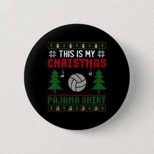 Ugg Xmas Sweater Volleyball Das ist meine Weihnach Button
