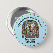 Ugge Christmas Sweater 3. Platz Gewinner Preis Button (Vorne & Hinten)