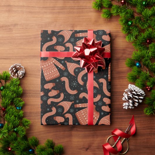 Ugge Christmas Sweater Hat Scarf Red White Geschenkpapier (Feiertagsgeschenk)