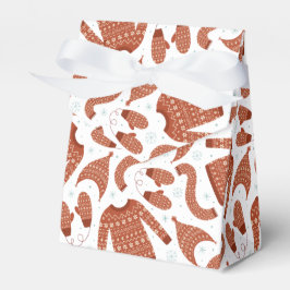 Ugge Christmas Sweater Hat Scarf Red White Geschenkschachtel