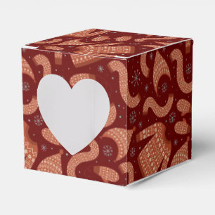 Ugge Christmas Sweater Hat Scarf Red White Geschenkschachtel