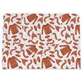 Ugge Christmas Sweater Hat Scarf Red White Große Geschenktüte (Vorderseite)