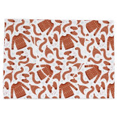 Ugge Christmas Sweater Hat Scarf Red White Große Geschenktüte (Rückseite)