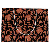 Ugge Christmas Sweater Hat Scarf Red White Große Geschenktüte (Rückseite)