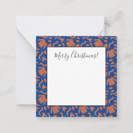 Ugge Christmas Sweater Hat Scarf Red White Mitteilungskarte (Vorderseite)