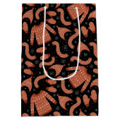 Ugge Christmas Sweater Hat Scarf Red White Mittlere Geschenktüte (Rückseite)